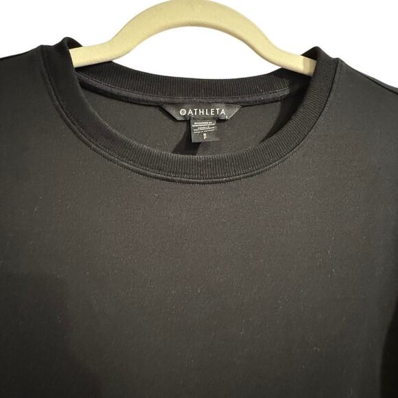 Athleta Women’s "twofer" oxford button up shirt with sweater in black size S - Picture 2 of 4